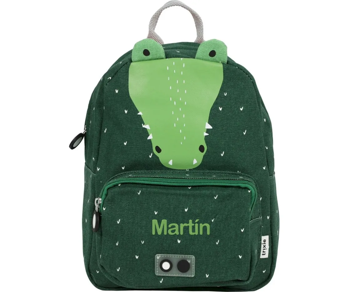 Trixie Mochila GRANDE Crocodile con Llavero Personalizado^ Mochilas Preescolar