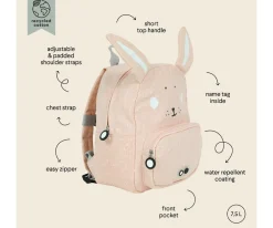 Trixie Mochila GRANDE Mrs. Rabbit con Llavero Personalizado^ Mochilas Preescolar