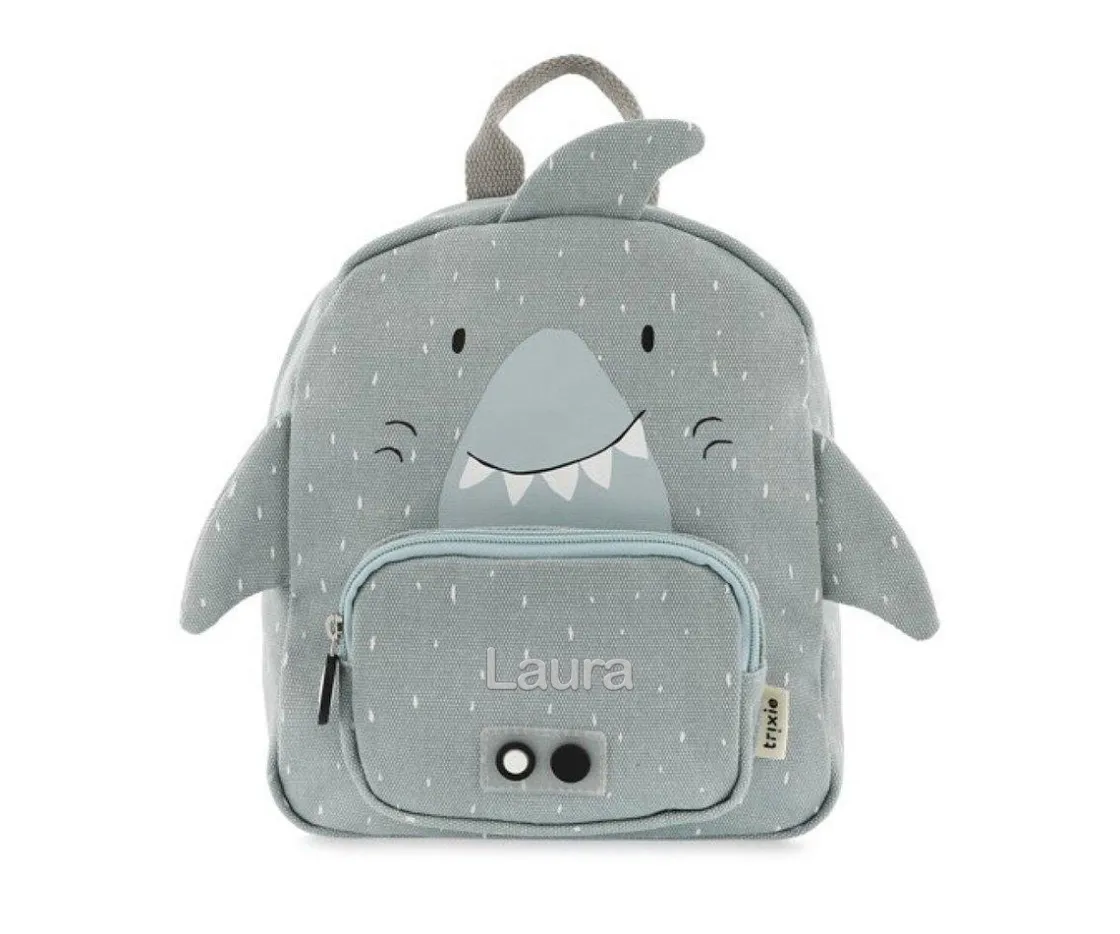 Trixie Mochila PEQUEÑA Mr. Shark Personalizable^ Mochilas Guardería
