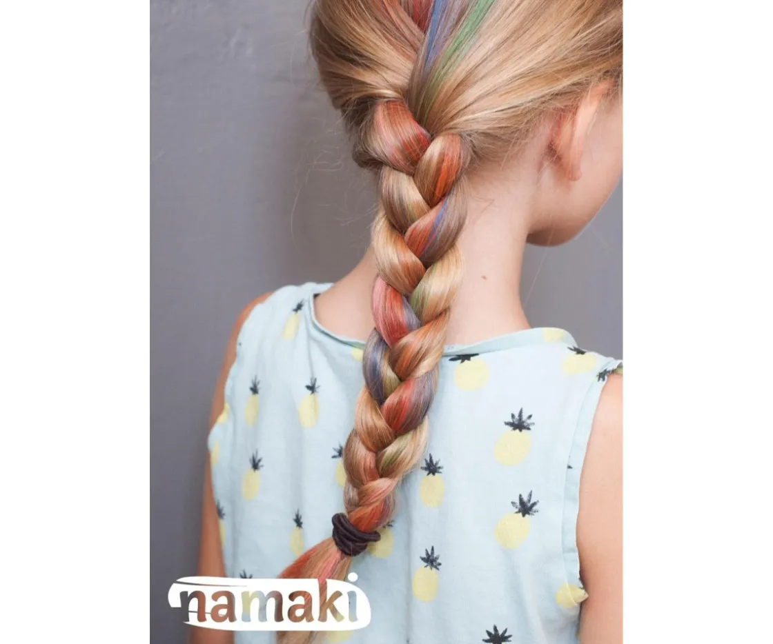 Namaki Máscara de Pelo Naranja^Niños Pintura De Uñas, Brillos Y Tattoos