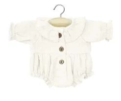 Niños Minikane Muñeca Gordis Latika con Pelele Léonore Crudo y Cangrejeras Beige