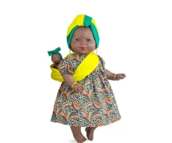 Marina&Pau Muñeca Kenia Fruits con Bebé 45cm^Niños Muñecos