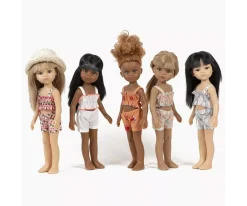 Minikane Muñeca Amiga Nora con Bañador Retro Blanco^Niños Muñecos