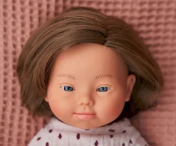 Miniland Muñeca Síndrome Down Caucásica 38cm^Niños Muñecos