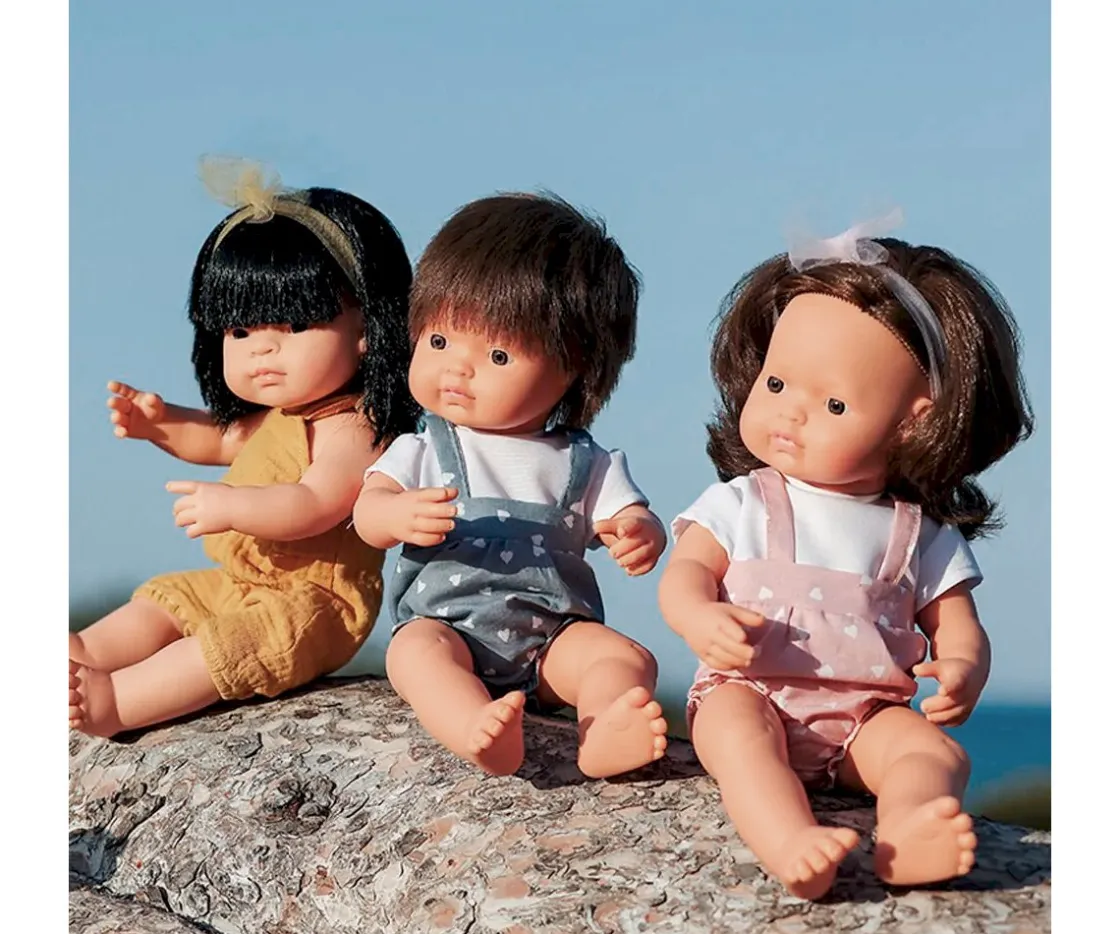 Niños Miniland Muñeco Caucásico Castaño My Friends & Me 38 cm