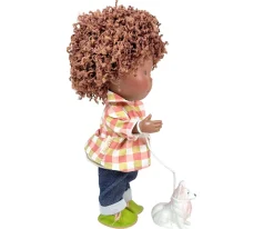 Nines d'Onil Muñeco Pippo Mulato con Mascota^Niños Muñecos