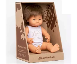 Miniland Muñeco Síndrome Down Caucásico 38cm^Niños Muñecos