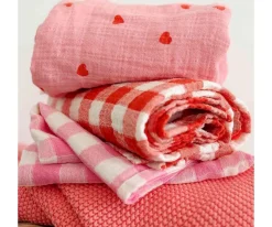 Rose in April Muselina Bianca Vichy Rose Fluo Talla L^ Muselinas Bebé