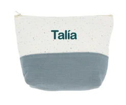 Niños Cristina de Jos'h Neceser Infantil Rainbow Dots Azul Personalizable