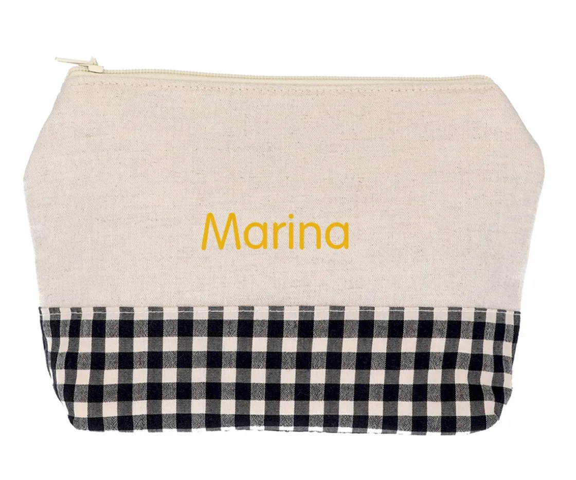 Niños Cristina de Jos'h Neceser Infantil Vichy Negro Personalizable