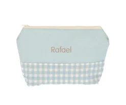 Niños Cristina de Jos'h Neceser Infantil Vichy Verde Personalizable