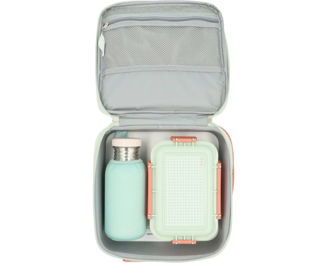 Monnëka Nevera Rígida Stripes Sage Personalizable