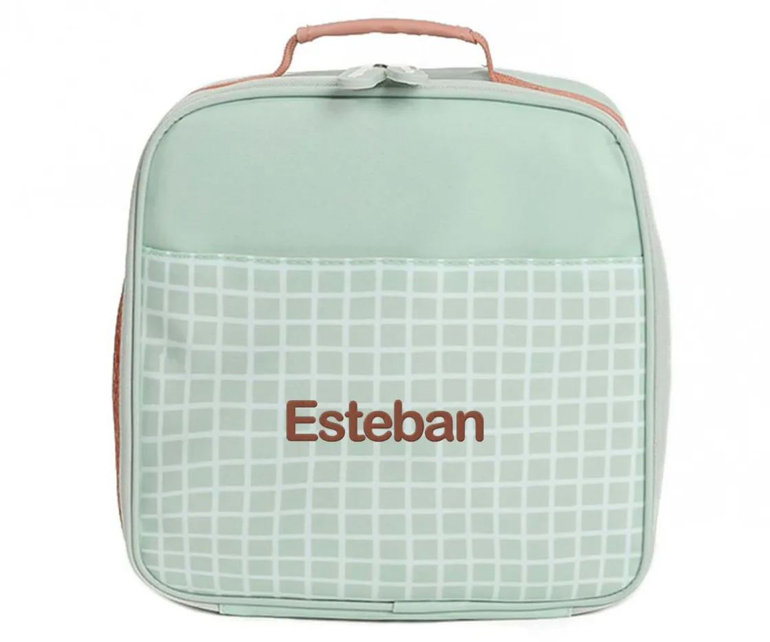 Monnëka Nevera Rígida Stripes Sage Personalizable