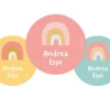 Tutete Pack 3 chapas Personalizadas Arcoíris Rosa Nordic^ Chapas Personalizadas