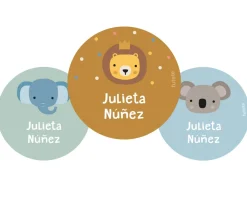 Tutete Pack 3 chapas Personalizadas Animal Friends^ Colecciones Vuelta Al Cole