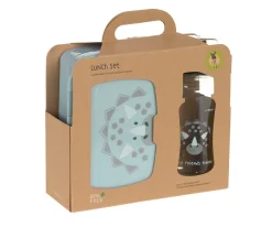 Lassig Pack Almuerzo Dino + 7 Pegatinas Blue Regalo Personalizables