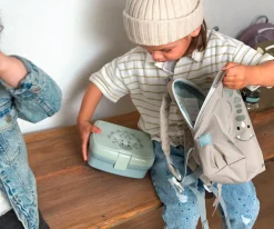 Lassig Pack Almuerzo Dino + 7 Pegatinas Blue Regalo Personalizables