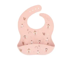 Tutete Pack Baby Meal Babero Silicona Wild Fairies + Bol Silicona y Cuchara Acero Brick Blush^ Vajilla Infantil