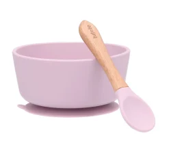 Tutete Pack Baby Meal Babero Silicona Ballet + Bol Silicona y Cuchara Lilac^ Vajilla Infantil
