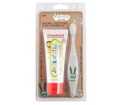 Jack N'Jill Pack Cepillo de Dientes Conejito + Pasta de Dientes Sabor Fresa^Niños Higiene Dental
