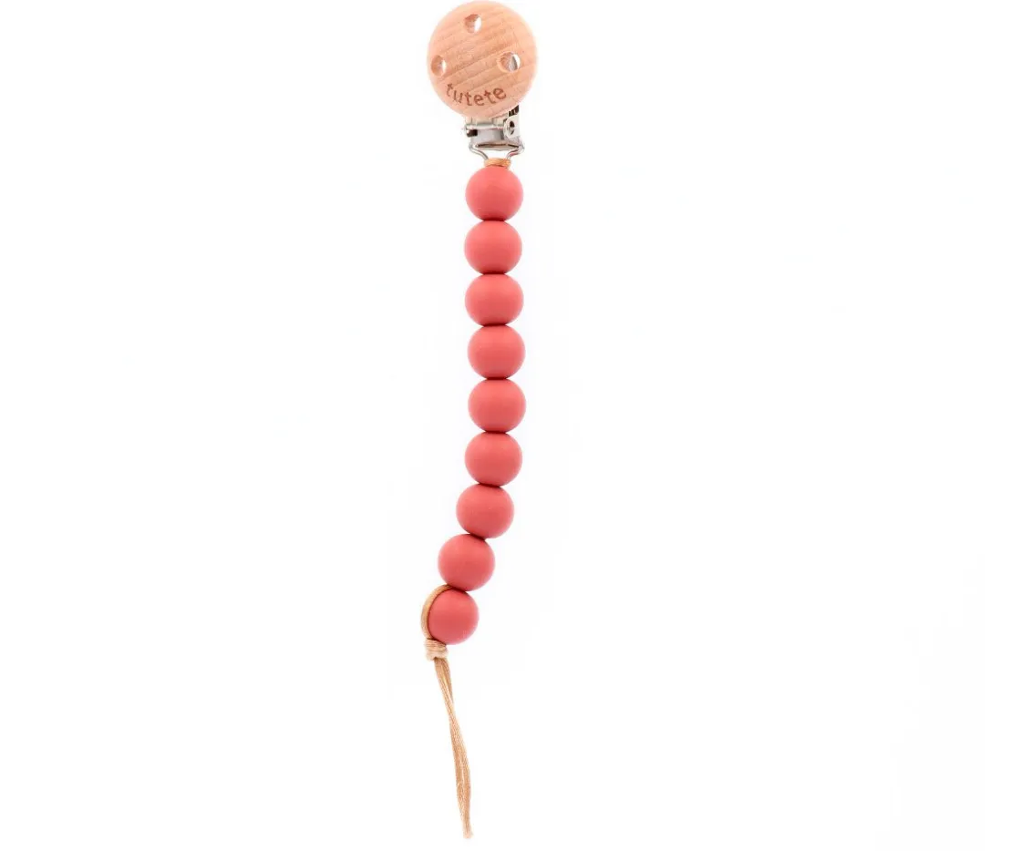 Tutete Retro Pack Chupete Retro Rosa Mi Primera Navidad + Chupetero Terracota