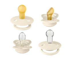 BIBS Pack Chupetes BIB Try-It Ivory^ Chupetes Con Diseños