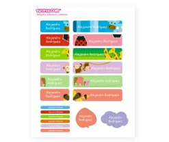 Tutete Pack Combinado Etiquetas termoadhesivas + pegatinas Animals^ Etiquetas Personalizadas