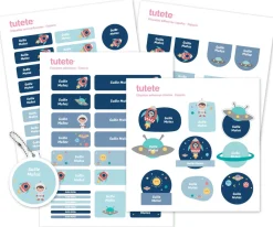 Tutete Pack Combinado Termo y Pegatinas Espacio^ Colecciones Vuelta Al Cole