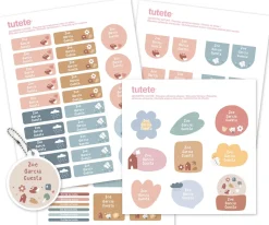 Tutete Pack Combinado Termo y Pegatinas Geometric Nature