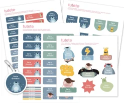 Tutete Pack Combinado Termo y Pegatinas Little Monsters