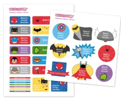 Tutete Pack Combinado Termo y Pegatinas Héroes^ Etiquetas Personalizadas