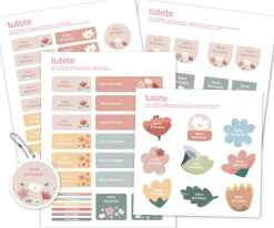 Tutete Pack Combinado Termo y Pegatinas Little Garden