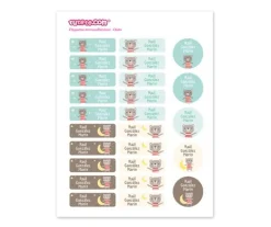 Tutete Pack Combinado Termo y Pegatinas Osito^ Etiquetas Personalizadas