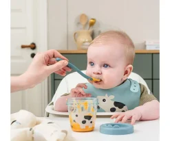 Done by Deer Pack de 2 Contenedores Porta Alimentos Tiny Farm Blue^ Fiambreras Infantiles