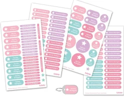 Tutete Pack Guardería Rosa Estrella^ Etiquetas Personalizadas
