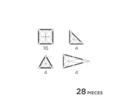 Niños Cleverclixx Pack Mini Tiles Pastel 28 piezas