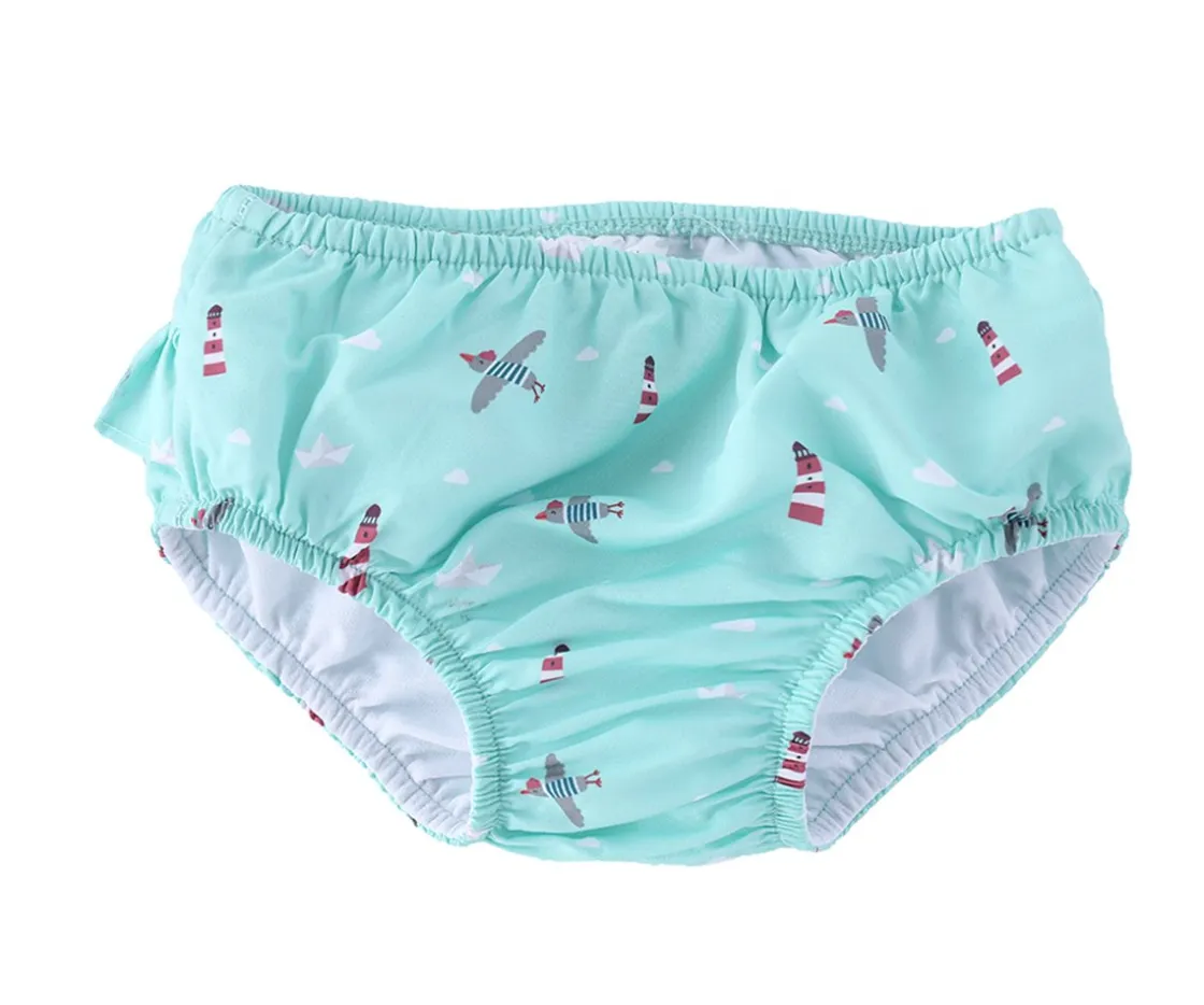 Monnëka Pack Natación Lighthouse con Volantes^ Bañadores Pañal