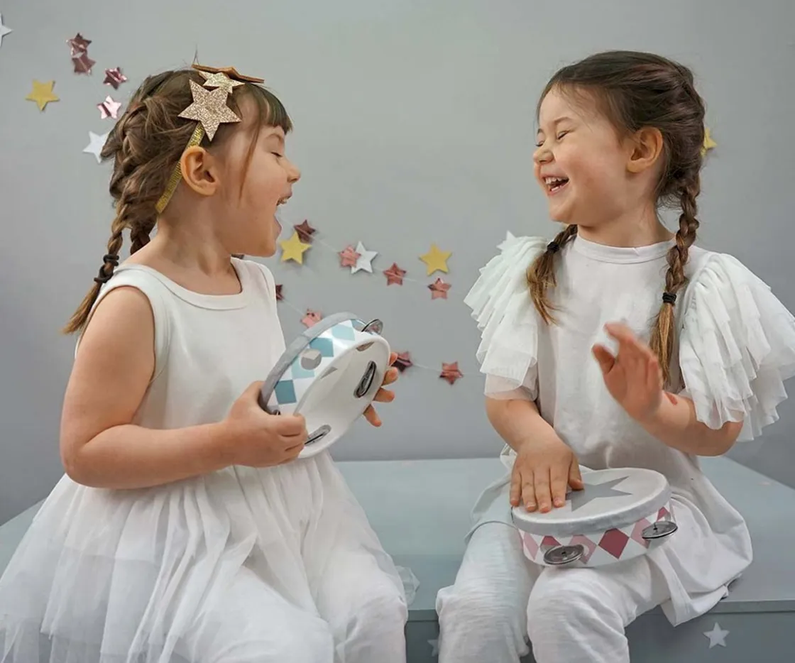 Niños JaBaDaBaDo AB Pandereta Rosa