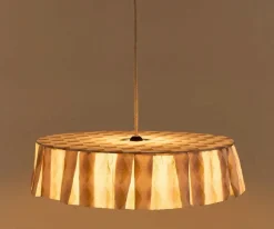 Nobodinoz Pantalla de Lino Lámpara de Techo Vibes Mustard Harlequin^ Iluminación