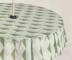 Nobodinoz Pantalla de Lino Lámpara de Techo Vibes Green Blue Harlequin^ Iluminación