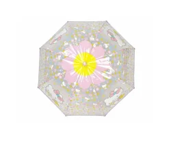 CyP Brands Paraguas Manual Infantil Hello Kitty Transparente Burbuja Rosa^ Paraguas Infantiles