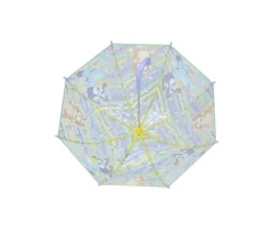 CyP Brands Paraguas Manual Infantil Bluey Transparente Burbuja^ Paraguas Infantiles