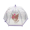 CyP Brands Paraguas Manual Infantil Kuromi Transparente Burbuja^ Paraguas Infantiles