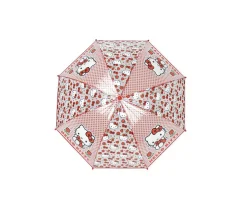 CyP Brands Paraguas Manual Infantil Hello Kitty Transparente Rojo^ Paraguas Infantiles