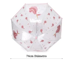 Tutete Paraguas Transparente Magical Unicorn