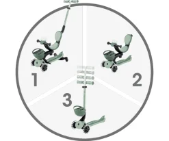 Niños Globber Patinete Go Up Baby Light 360º Oliva