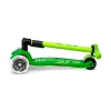 Niños Micro Patinete Maxi Deluxe Plegable Neon Led Verde / Amarillo