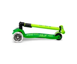 Niños Micro Patinete Maxi Deluxe Plegable Neon Led Verde / Amarillo
