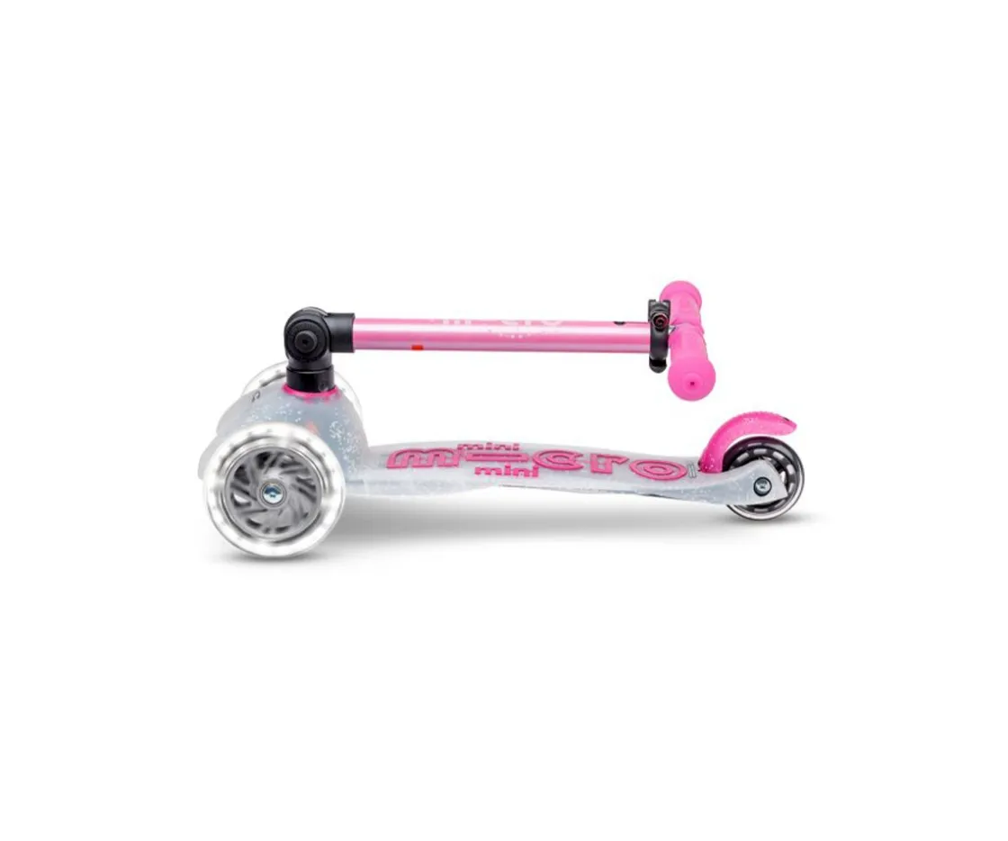 Niños Micro Patinete Deluxe Plegable Orion Glow Led Rosa
