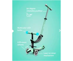 Niños Micro Patinete Mini 2 Grow Deluxe Magic Menta